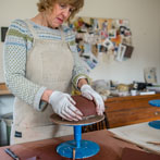 Hilary Duncan in her studio 2018